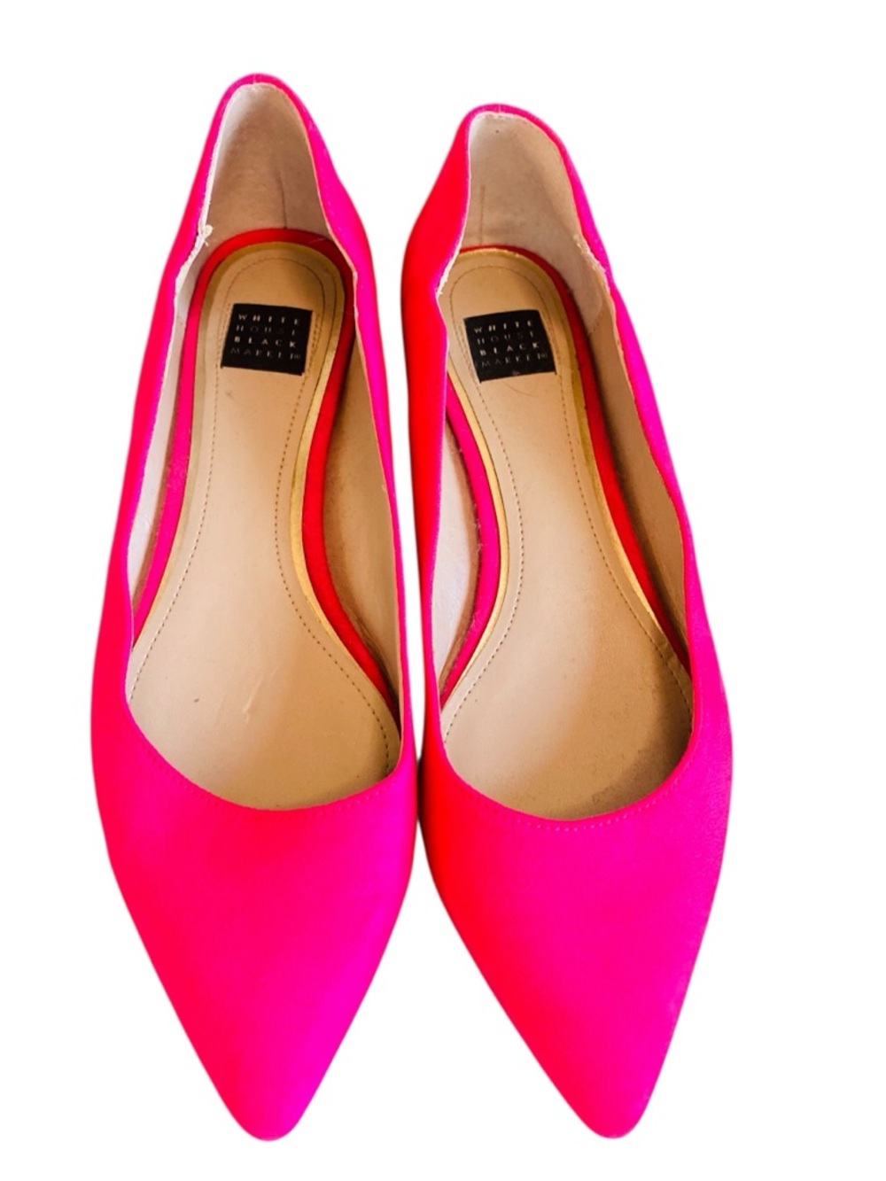 White House Black Market Bellamy Scalloped Pink Flat Size 6.5 - Picture 7 of 11